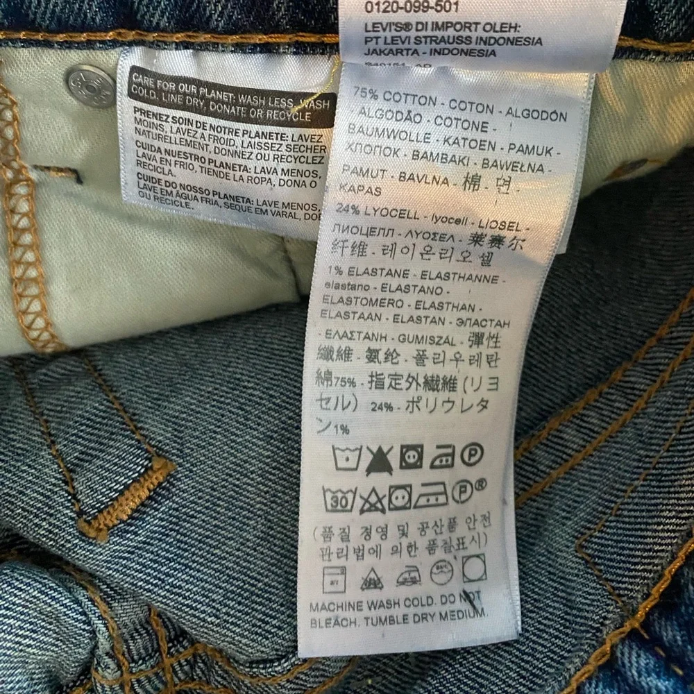 Levis 512 Jeans Mens 30x32 Blue Slim Fit Tapered Leg Denim Pants Stretch NWT - Picture 10 of 15